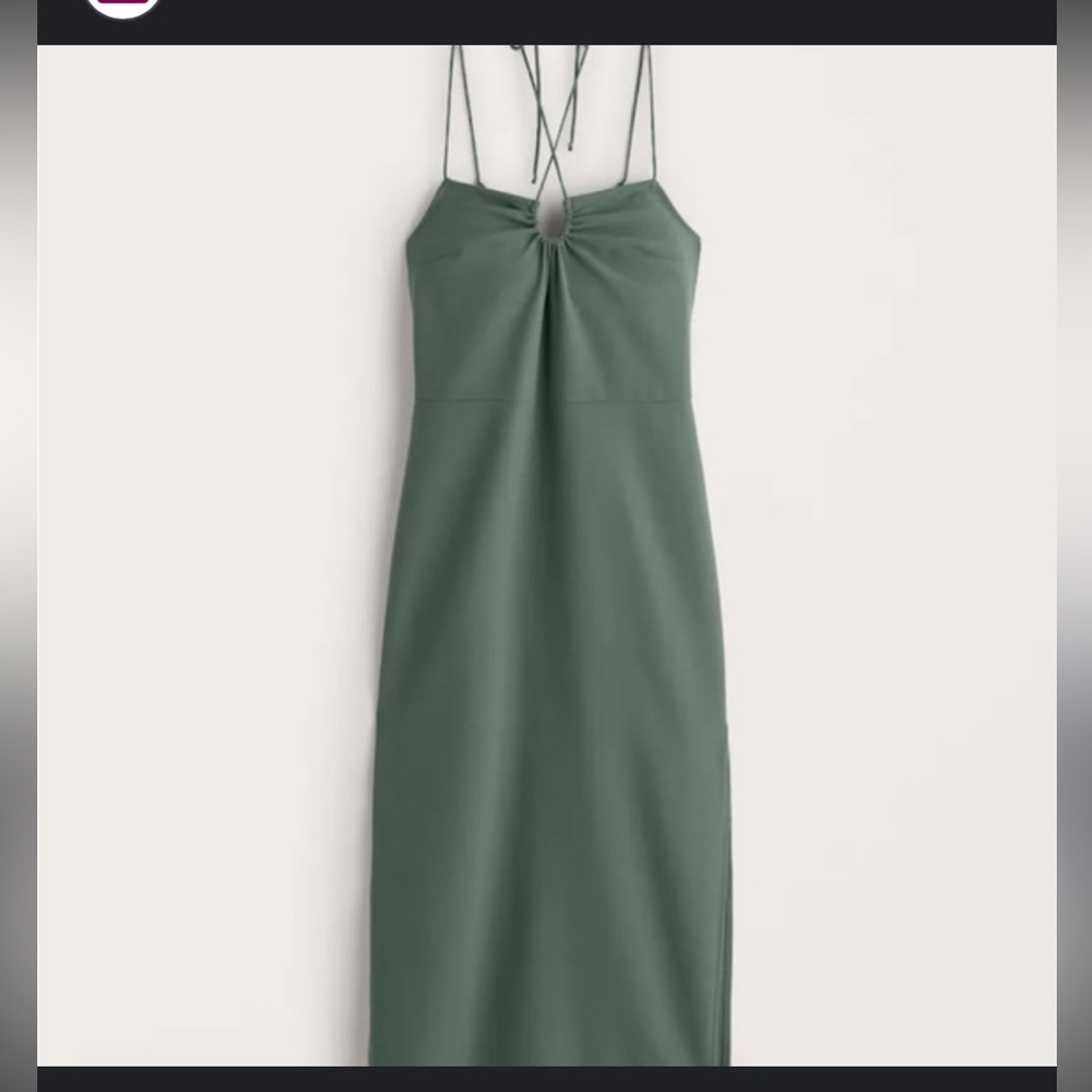 Abercrombie & Fitch Forest Green Midi Dress
